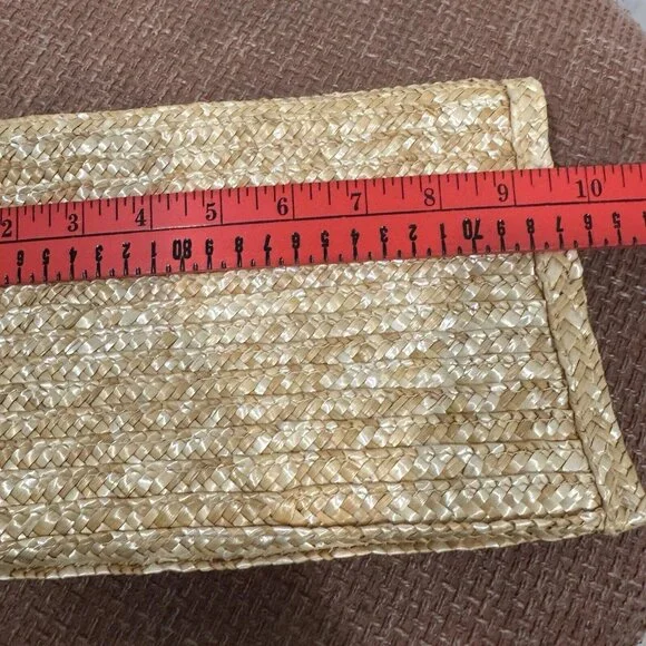 Felix Rey Kissy Face‎ Straw Clutch Bag Straw Bergdorf Goodman 9.5x6.5 RARE - Picture 10 of 10